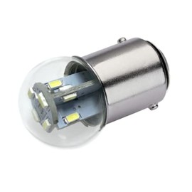 Aero-Lites.com #90 Miniature Bulb LED Replacement | 12/28 Volt AC/DC | Base Style: BA15D | Replaces Filament Bulbs: #90, #68, #96, #1178, #304, #624, #1252, Blue