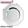 SILBERKANNE Table Plate 30 cm Octagonal Premium Silver Plated in