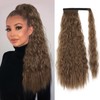 Stamped Glorious Long Corn Wave Ponytail Extension Magic Paste Heat