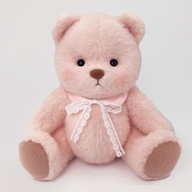 Cuddly Teddy Bear Collection – Different Styles with Changeable Outfits! Plush Toys for Boys & Girls:_Pink Bear & Butterfly Ribbon