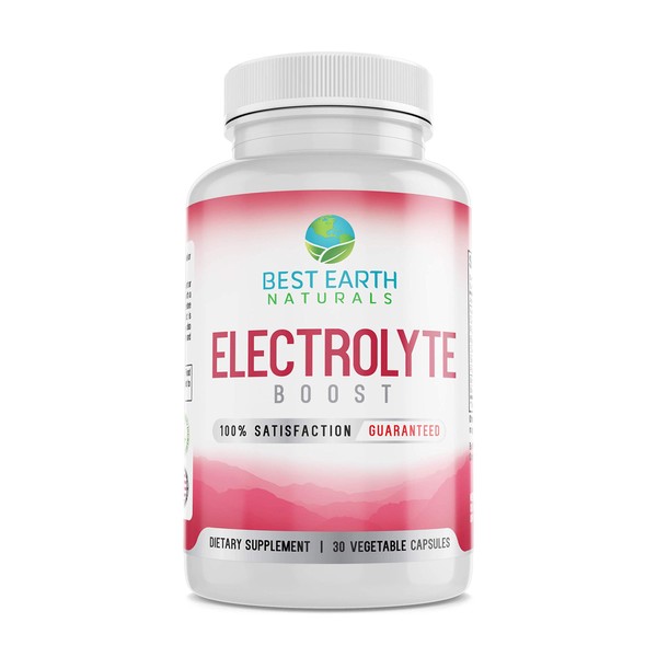 Best Earth Naturals Electrolyte Support Supplement - Support Electrolyte Balance with Vitamin D, Calcium, Magnesium, Sodium, Potassium, Boron and More - 30 ct. Capsules