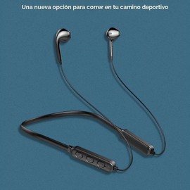 Tempaky B7 Auriculares Bluetooth inalámbricos para Colgar en el Cuello Orejas Deportivas Negro Negro