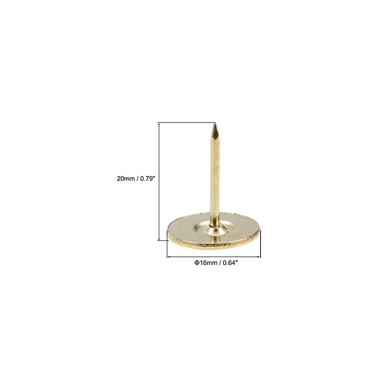 sourcing map Upholstery Nails 16 mm x 20 mm Flat