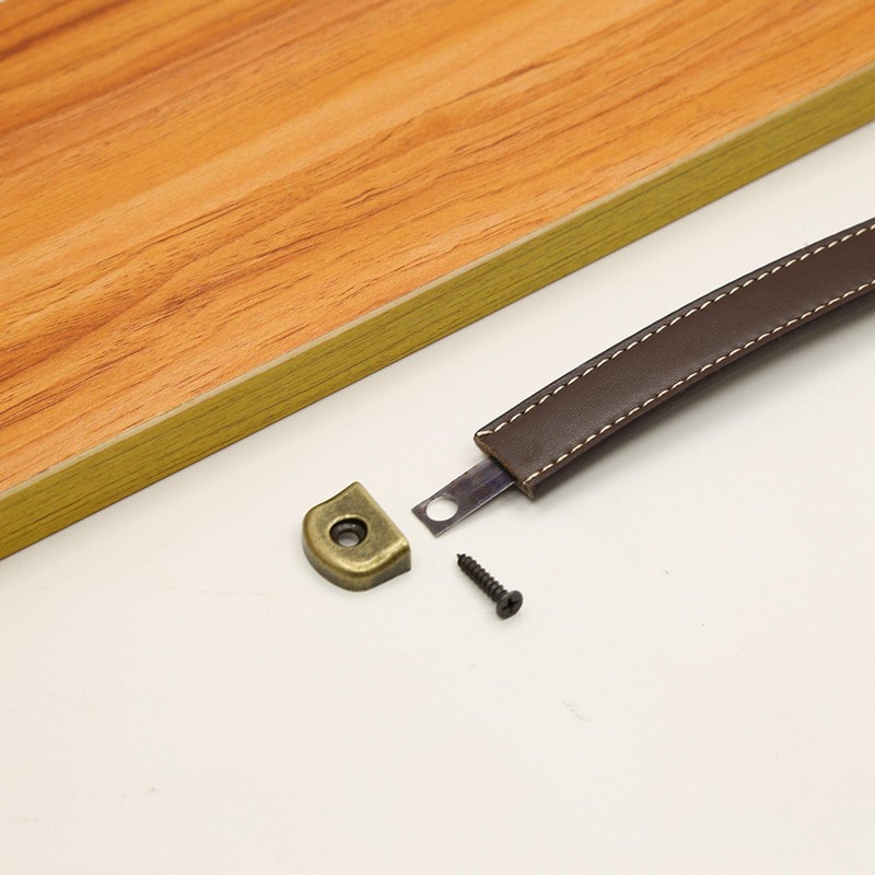 Dickly PU Leather Luggage Handle Handle Replace Cabinet Pulls, Brown