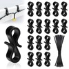 Dalugo 120 Pcs Black Gutter Hooks, Reusable Plastic S Gutter