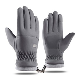 Winter Warm Gloves for Men and Women Slip Waterproof Thermal Gloves for Running, cycling, skiing, outdoor sports 1 pair (grey)