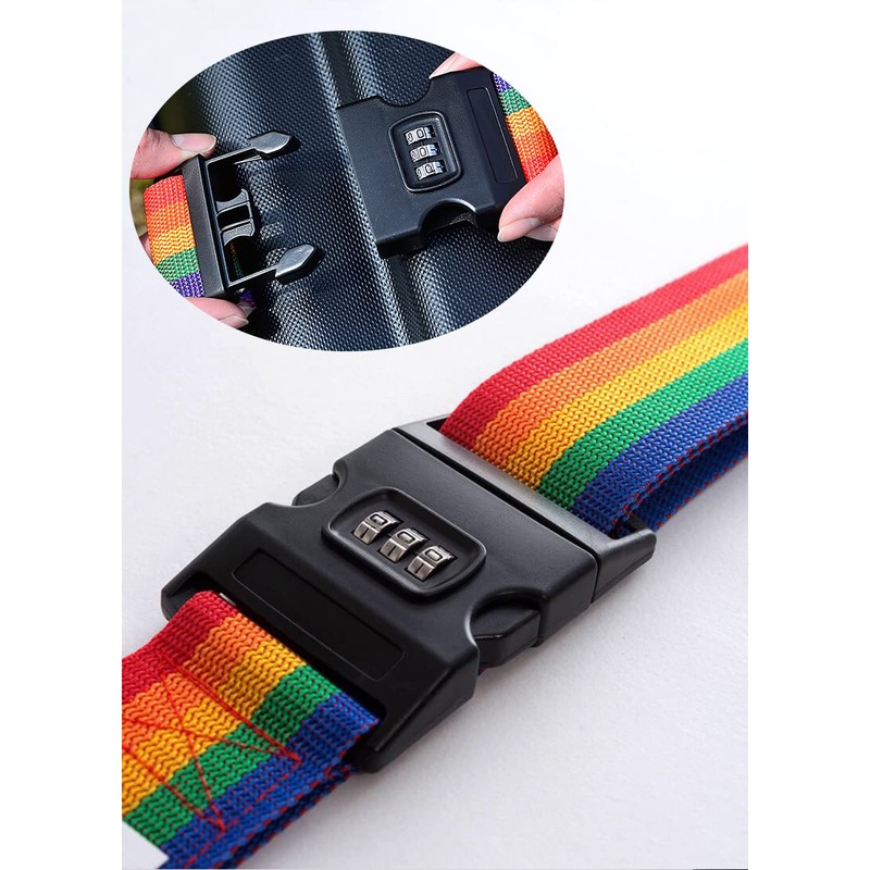 YUTOU Luggage Strap with Lock Cross Luggage Belt Suitcase Strap