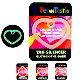 PetANTastic Dog Tag Silencers Dog or cat tag only, Glow in The Dark Silencer to Quiet Noisy Pet Tags