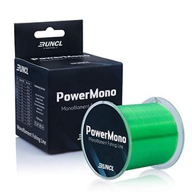 RUNCL PowerMono Fishing Line, Monofilament Fishing Line - Ultimate Strength, Shock Absorber, Suspend in Water, Knot Friendly - Mono Fishing Line (Green, 6LB(2.7kgs), 300yds)