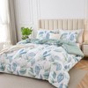 Crossvast Botanical Cotton Comforter Set Queen Size 3Pcs - Sage