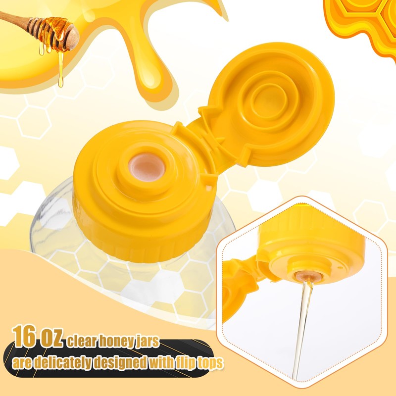 Tioncy 96 Pcs 8oz Plastic Honey Squeeze Bottles Bulk Honey