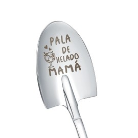 Regalos para Mamá - Cuchara para Helado de Acero Inoxidable Personalizada con Frases Divertidas - Regalo Único y Original para Hacer Reír a Mamá - Perfecta para Día de la Madre, Postres y Café