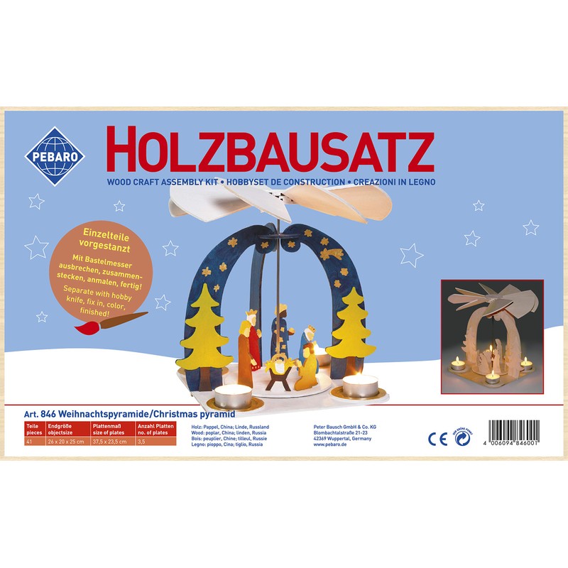 Pebaro 846-Christmas Pyramid Wooden modelling kit