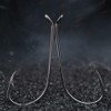 Baitholder Fishing Hooks 100 Pack - Double-Barbed Long Shank for