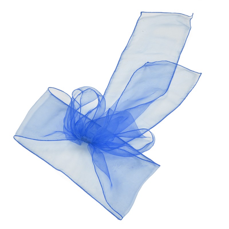 10Pcs Organza Banquet Chair Sash Exquisite Chair Bows Sashes for