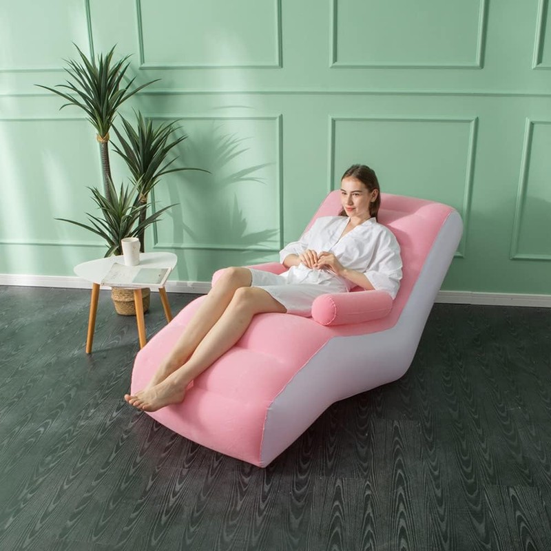STARBRILLIANT Inflatable Deck Chair with Air Pump, Foldable Lounge Chair