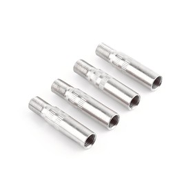 Eacam Chrome Plated Brass Tire Valve Stem Extensions, Car Auto Truck Van, Increase Life Span, Check Pressure Without Losing Caps