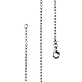Lijoh LJ1011-4 Women's Silver Chain 24 Carat Rose Gold-Plated 925 Sterling Silver without Pendant, Width 1.7 mm, Length 42 to 90 cm, Sterling silver