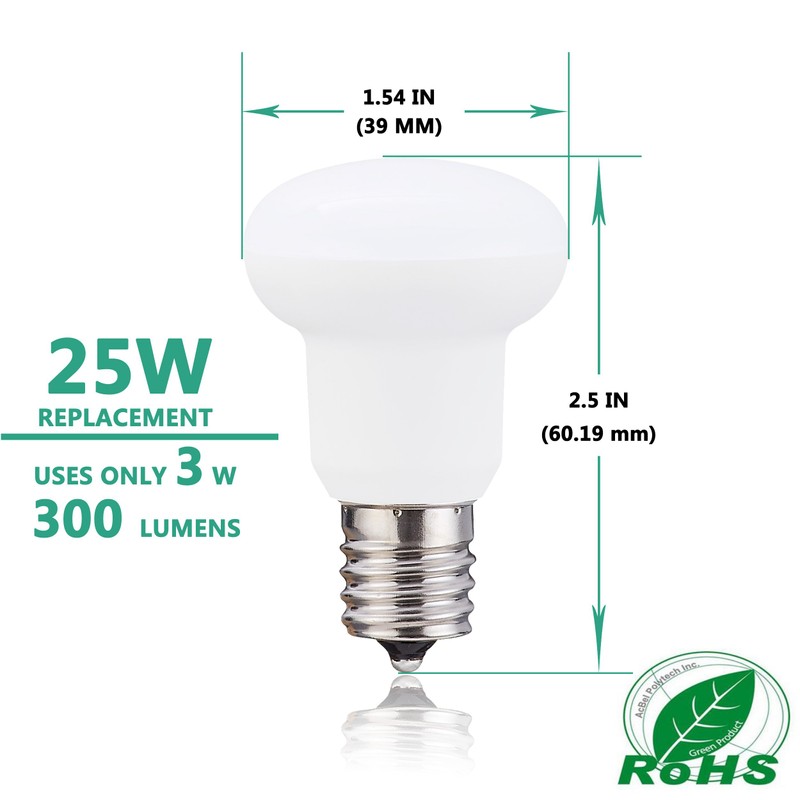 R14 E17 LED Light Bulb, 3W LED Bulb Replace 30W