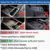 TOPINSTALL Gray 7PCS Console Liners Compatible with 2023-2026 Chevy Silverado/GMC