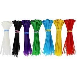 Coloured Assorted Cable Ties 140Pk 100mm x 2.5mm Nylon Plastic Zip Tie Wraps
