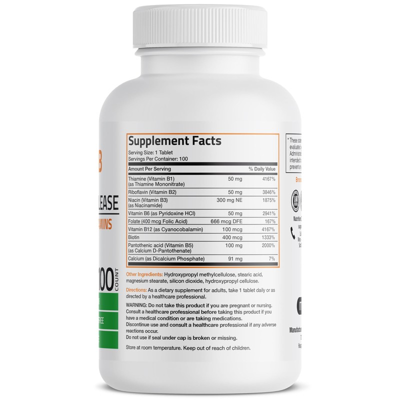 Bronson Super B Vitamin B Complex Sustained Slow Release (Vitamin