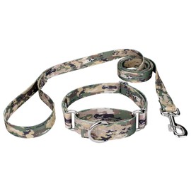 Country Brook Petz - Mountain Viper Camo Martingale Dog Collar and Leash - Camouflage Collection Featuring Rugged Designs (1 Inch, Large)