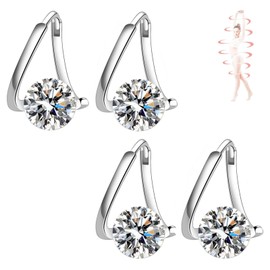 Honorable Joy Lymphatic Earrings for Women, Lovefinity™ Lymphatic Magnetotherapy Earrings Halolux Lymphvity Germanium Hoop Earring Jewelry(Silver&Silver)