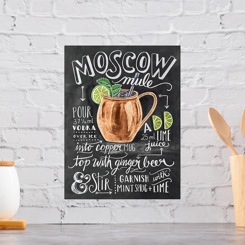 SHAWPRINT MOSCOW MULE METAL TIN WALL SIGN GIFT WALL KITCHEN