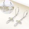 YL Celtic Knot Cross Earrings Sterling Silver Dangle Drop Earrings