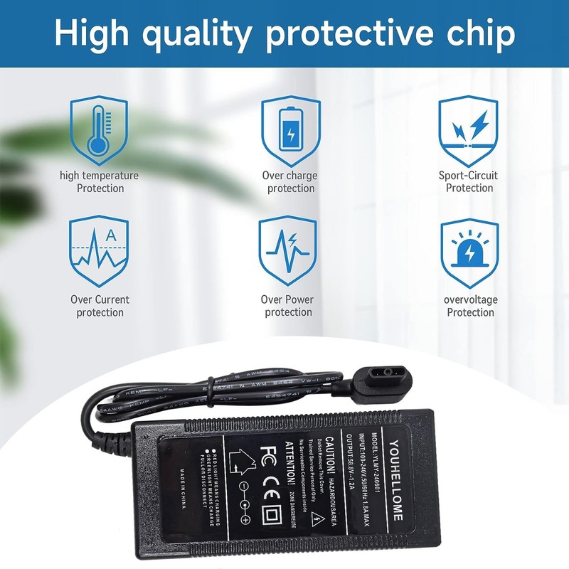 58.8V 1.2A Charger Replacement for Ninebot S-Plus/S Plus/Mini Plus/Mini-Plus