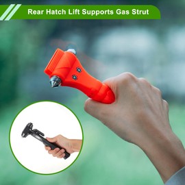 HOPESPANNER Universal Car Safety Hammer Glass Breaker Urgent Escape Tool 1 Pc Carbon Fiber Pattern Black