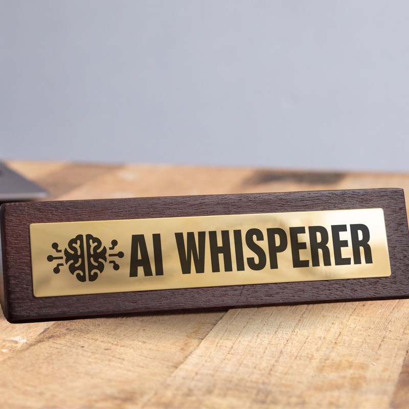 Boxer Gifts AI Whisperer Novelty Desk Sign - Funny Office