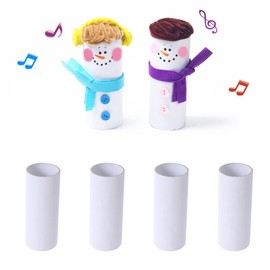 Paper Tube 20 Pack Craft Rolls Tubes 3.9 Inches Cardboard Tubes Bulk Paper Tube for Crafts DIY Art Craft Handmade Projects White Cardboard Tubes for Crafts