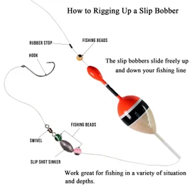 Slip Bobbers for Fishing Saltwater Freshwater 1/2oz 2"x5.28" Slip Fishing Bobbers Drift Floats for Crappie Panfish Bass Trout 5Pcs/Set