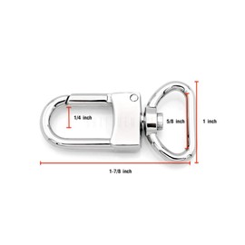CRAFTMEMORE 4pcs Swivel Snap Hook Push Gate Lobster Clasps Quality Clips Bag Charm for Replacement Craft Lanyard Purse Making SC49 (18 mm, Gold)