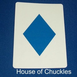 Large Blue Diamond - Blue - Custom Printed Bicycle Gaff Playing Card