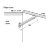 Cabinet Lid Stay with Guide Slot Nickel Plated Right Handed