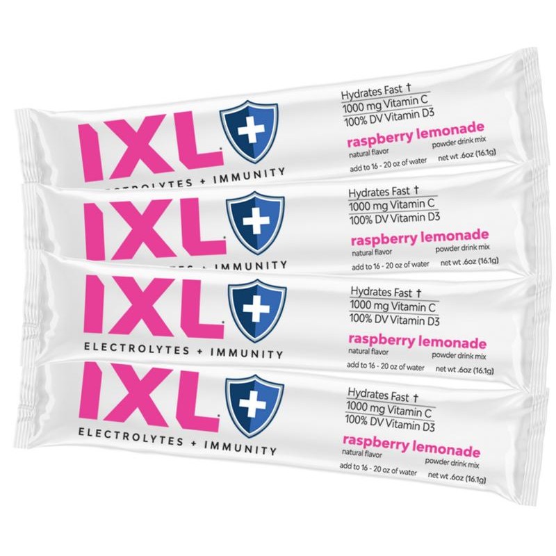 iXL Electrolytes + Immunity Supplement – Raspberry Lemonade Drink Mix