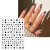 JMEOWIO Nagelsticker Bunter Stern 9 Blatt Nail Art Sticker Selbstklebend