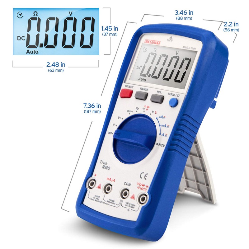 Etekcity Professional Digital Multimeter A1000, TRMS 6000 Counts Manual Auto