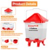 ZenxyHoC 5.0 Gallons Chicken Waterer Bucket with 4 Double-Layer Waterer