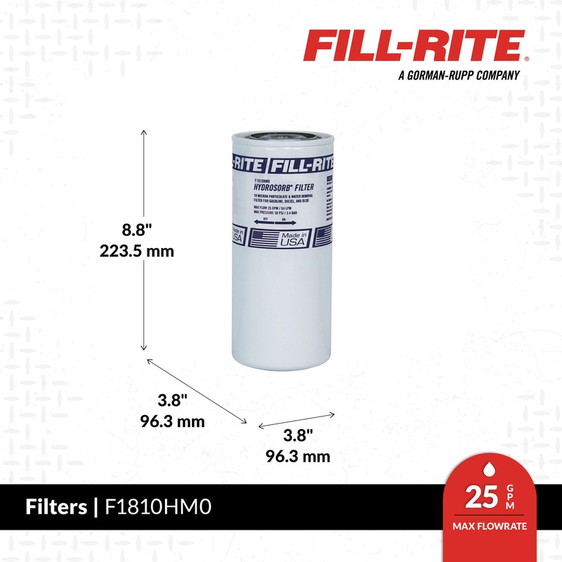 Fill-Rite F1810HM0 1" - 12 UNF 25 GPM (94 LPM)