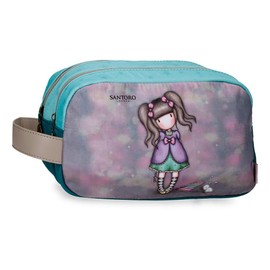 Gorjuss Whispered Key Bustina 2 Scomparti, Colourful, Talla única Toiletry Bag with Two Compartments, Colourful, Toiletry bag