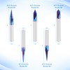 Engraving CNC Wood Carving Router Bit 1/4 Shank 15°/20°/30°/60°/90° Engraving