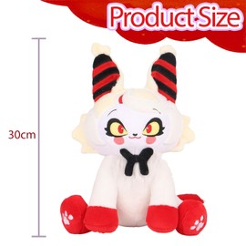 YISKY Hazbin Hotel Doll, 30 cm Hazbin Plush Toy, Cartoon Hazbin Hotel Hugging Plush, Plush Hazbin Hotel Doll, Hazbin Plush Toys, Hazbin Hotel Plushies Toy, Hazbin Cuddly Toy, Gifts for Children