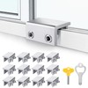 ZRFCXE Window Locks,12 Pack Sliding Window Locks with Key for