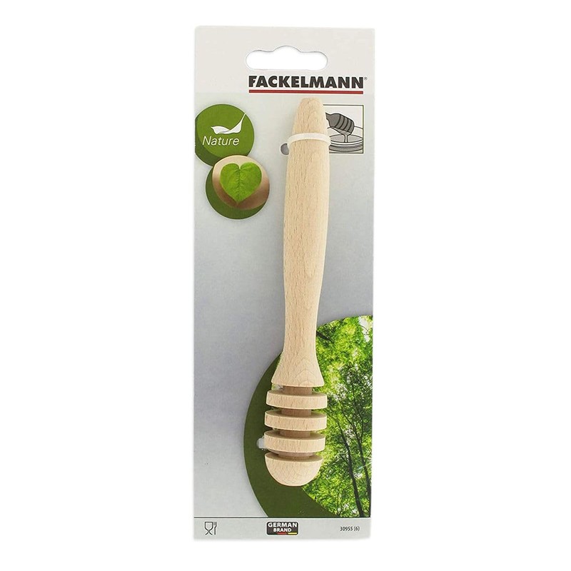 Fackelmann Beechwood Honey Dipper, Brown