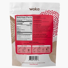 Waka Premium Decaf Instant Coffee Pouch — 100% Colombian Arabica Freeze Dried Beans — For Hot or Iced Coffee (8 Ounces, Decaf Medium Roast)
