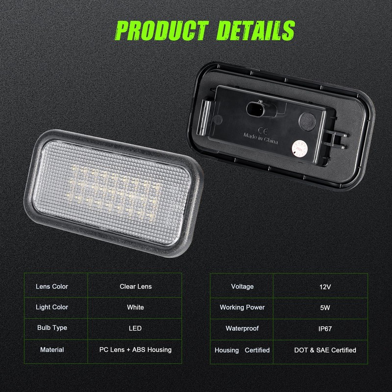 ATLEDLT White LED Truck Bed Lights Compatible with Sierra/Silverado 1500